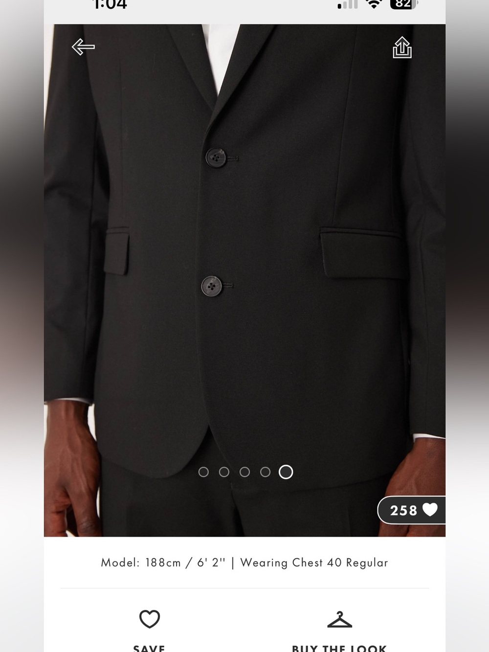 ASOS Black Two-Button Men's Suit Jacket